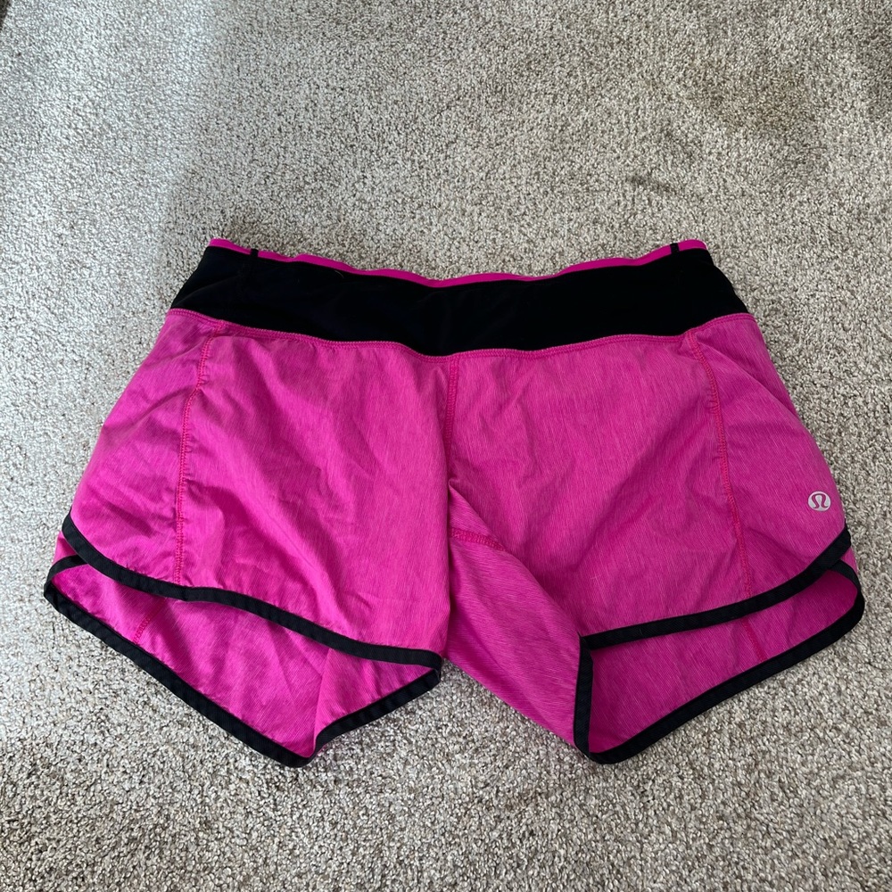 Lululemon Pink Speed Up Shorts 4”
